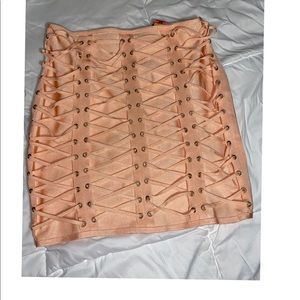 Peach/Nude Bandage Skirt